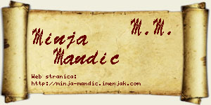 Minja Mandić vizit kartica